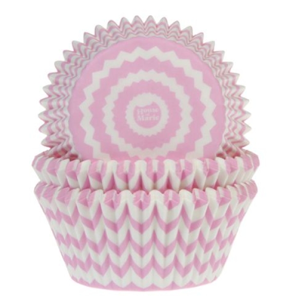 Baking Cups - Chevron Pink